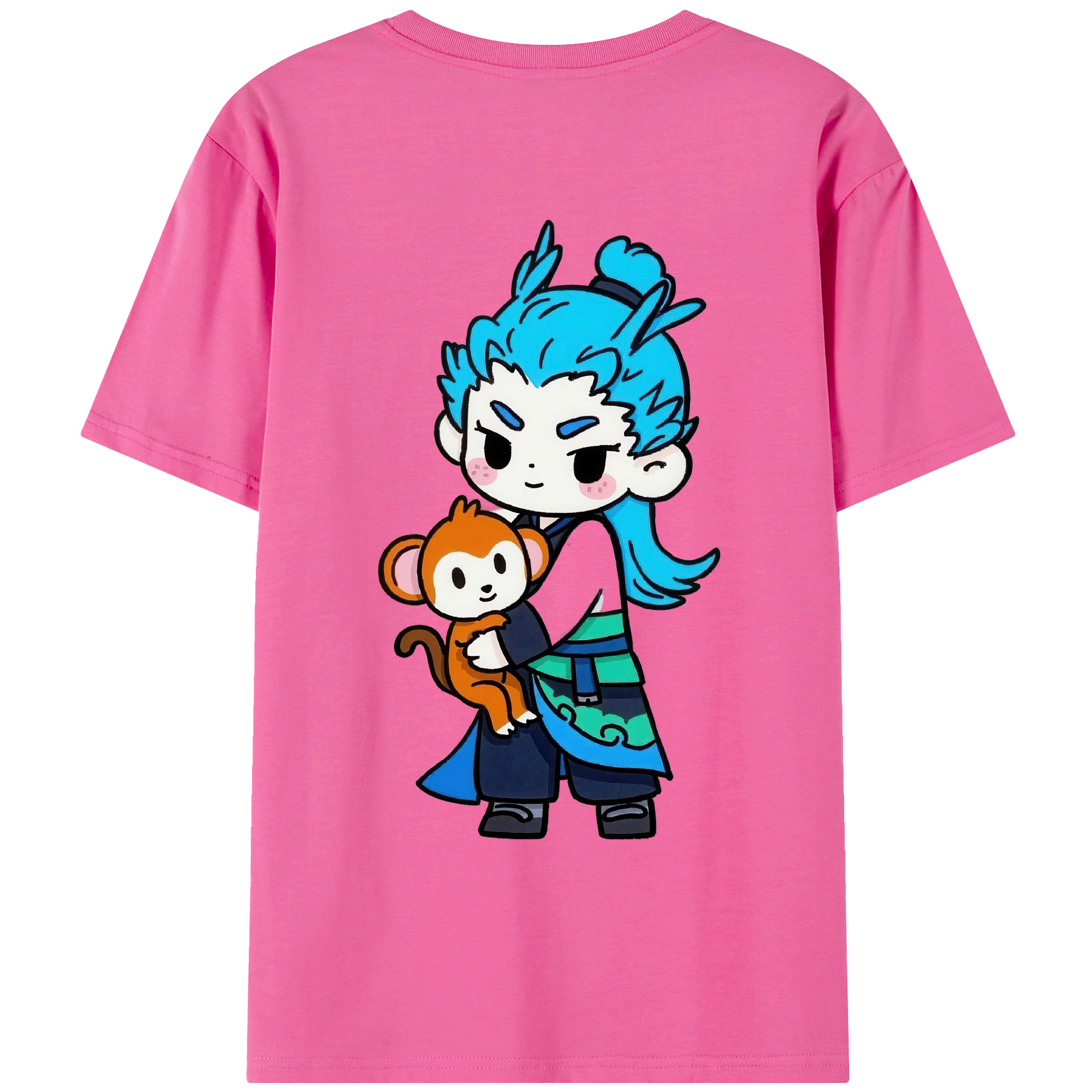 （画像用） Ne Zha 2 ナタ 魔童の大暴れ レディース半袖Tシャツ(バックプリント)
